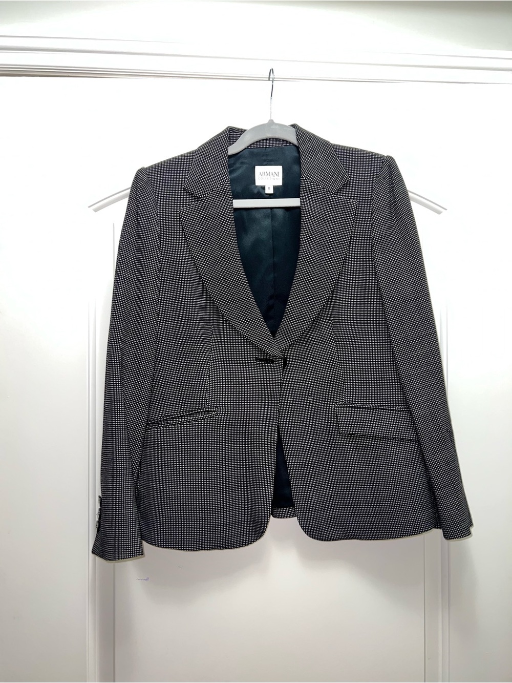 Giorgio Armani Black & White Micro-Check Blazer
